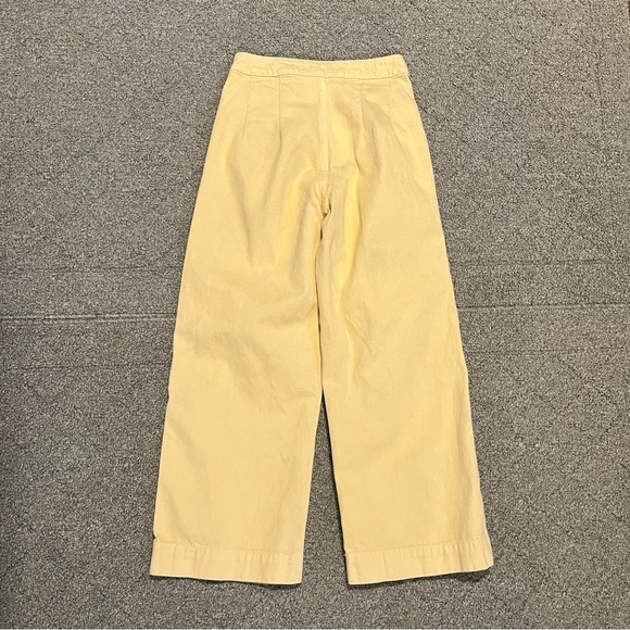 Weekday Jeans Womens Size 34 Yellow Wide Leg High Rise Cropped Vida Denim - Picture 10 of 11